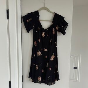 Floral Black Dress